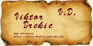 Viktor Drekić vizit kartica